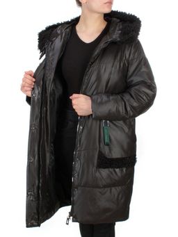 21-985 BLACK Пальто зимнее женское AIKESDFRS (200 гр. холлофайбера) - Fashion фото 9