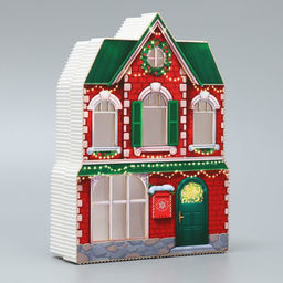 Коробка подарочная «Новогодний дом», 16×22×5 см