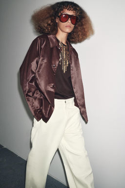 ZW COLLECTION SATIN JACKET