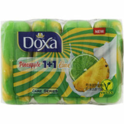 DOXA мыло туалетное 4х80гр 1+1 Лайм и Ананас
