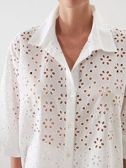 Ajurlu Oversize Kad?n G?mlek