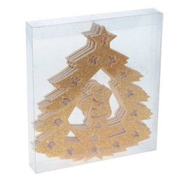 Набор из 4шт Украшение новогоднее "Елочка", L17 W20 H2,5 см