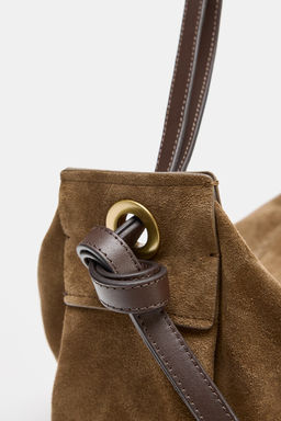 SACA PIEL ALARGADA / ARENA/MARR?N