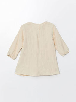 Uzun Kollu ?i?ekli K?z Bebek Elbise