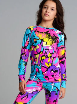 32321463 Термокомплект для девочек: брюки, толстовка