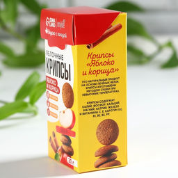 Печенье полезное, яблочные крипсы, вкус: яблоко и корица, БЕЗ САХАРА, 30 г. - Simaland фото 5