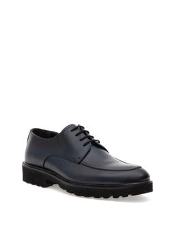 Lacivert %100 Deri Casual Ayakkab_