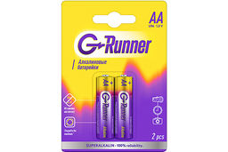 Батарейки алкалиновые G-runner AA/LR6, 1,5 V, в блистере 2 батарейки, (упаковка 12 шт.)