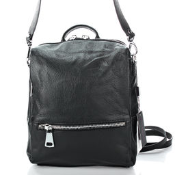 C0244H black, женский кожаный рюкзак Barcelo Biagi