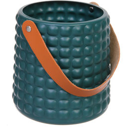 Цена за 2 шт. Ваза из пластика "Адель" 14*14,5см клетка, цвет зеленый