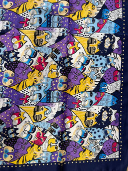 K13594 Платок 60/60 шелк искусственный ТМ_СИНИЙ