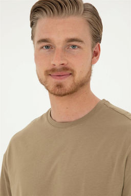 Футболка U.S. Polo Assn цвета хаки из хлопка  фото 9