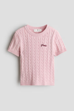 Camiseta en punto trenzado