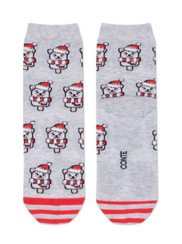 Цена за 2 пары. Носки новогодние светло-серый - Conte elegant фото 3
