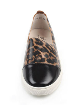 06-H1C-1PC BLACK/LEOPARD Туфли женские (натуральная кожа)