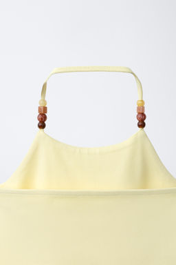 TOP HALTER ABALORIOS / Amarillo - Zara фото 4