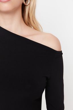 TRENDYOLMILLA Tas Slim C?tc?tl? Asimetrik Yaka Esnek Orme Body TWOAW22BD0178  фото 4