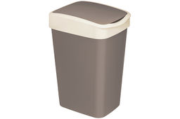 Ведро для мусора с подвижной крышкой 10 л 23,5*19,5*33,7 см Тандем шокол./слон.кость (841022) - Elan gallery фото 7