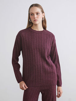 Bisiklet Yaka Simli Kad?n Triko Kazak