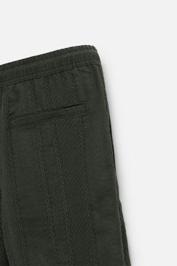 TEXTURED REGULAR FIT BERMUDA SHORTS - Zara фото 12