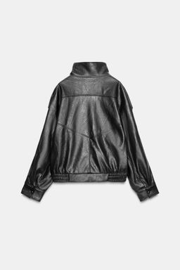 CAZADORA BIKER EFECTO PIEL / Negro - Zara фото 2