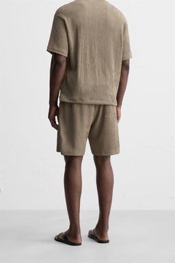 IRREGULAR TEXTURED BERMUDA SHORTS - Zara фото 12