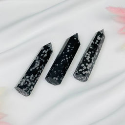 Кристалл из снежного Обсидиана - Радуга самоцветов фото 4