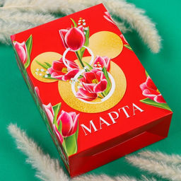 Коробка подарочная складная,16 х 23 х 7,5см "8 марта", Минни Маус