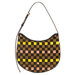 Итальянская женская наплечная кожаная сумка DuDu серии Hispani | мультиколор