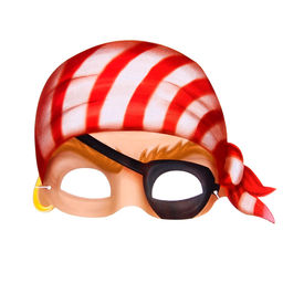 Цена за 6 шт. Маска карнавальная «Пират»