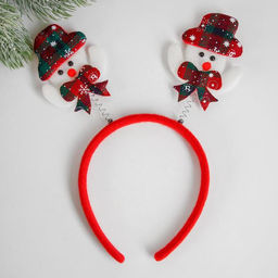 Ободок новогодний карнавальный «Снеговик»