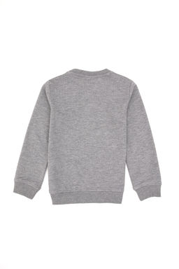 Erkek _ocuk Gri Melanj Bisiklet Yaka Basic Sweatshirt Sepette S_rpriz _ndirim - U.s. polo assn фото 7