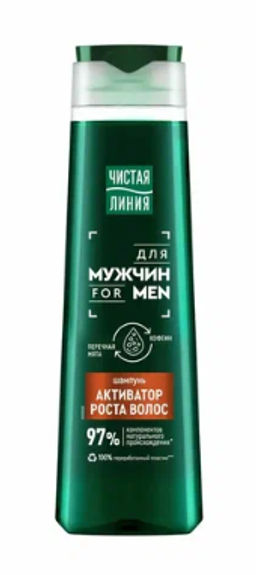 ЧИСТ.ЛИНИЯ д/волос шампунь 400мл Для мужчин Активатор роста
