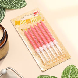 Цена за 2 шт. Свечи для торта Блестящая вечеринка, 6 шт., розовые - Страна карнавалия фото 5