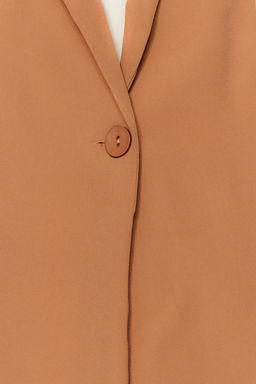 Camel Regular Astar Detayl? Dokuma Blazer Ceket TWOAW20CE0316