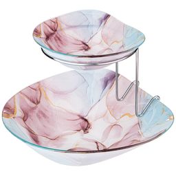 САЛАТНИК ДЛЯ СЕРВИРОВКИ ДВОЙНОЙ 15*13 И 25*22 СМ H=18 CM КОЛЛЕКЦИЯ MARBLE - Lefard фото 2