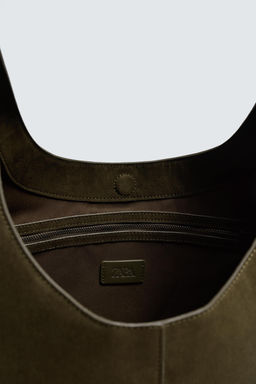 BOLSO SHOPPER LISO / Verde Caqui - Zara фото 7