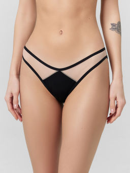 Цена за 2 штуки! Трусы слипы женские бежевый +черный 412764 - Mark formelle фото 2