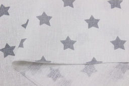Поплин Мелкие серые звезды, СОРТ2, ш.1.5м, хлопок-100%, 115гр/м.кв#008001 - Купава фото 2