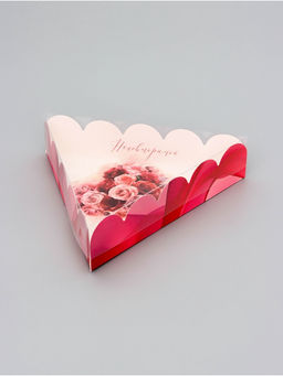 Цена за 5 шт. Коробка для печенья, Сердечко, 18?18?4 см