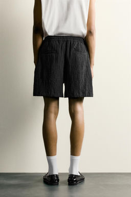 BERMUDA RELAXED FIT RELIEVE / Negro - Zara фото 3