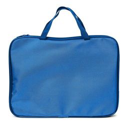 Папка для труда с 2 ручками А4 Creativiki синяя, полиэстер, молния с 3 сторон, универсальн...