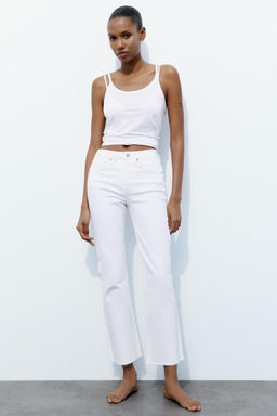 TRF CROPPED FLARE HIGH-WAIST JEANS - Zara фото 6