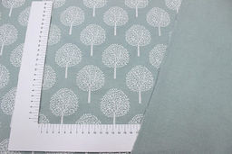 Теплый хлопок Белые деревья на св.винтажной мяте, ш.1.45м, хлопок-100%, 150гр/м.кв - Купава фото 6