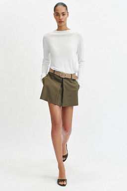 FALDA PANTAL?N CINTUR?N / Khaki