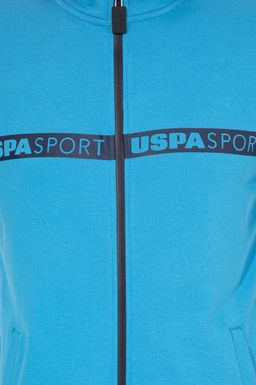 U. S. Polo Assn Мужской вязаный кардиган кобальтового цвета с капюшоном - U.s. polo assn фото 7