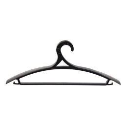 Цена за 10 шт. Плечики для верхней одежды 1шт "ЭКСПЕРТХАУС", цвет черный, 52-54р С520