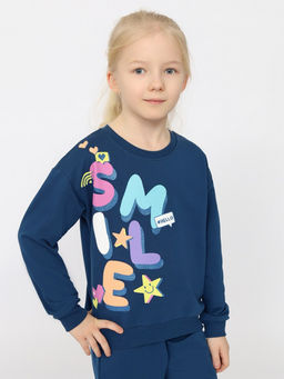 CRB wear/CSKG 90238-41-395 Комплект для девочки (джемпер, брюки),темно-синий/Ex.Cherubino фото 4