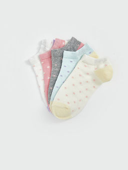 Puantiyeli K?z ?ocuk Patik ?orap 5li