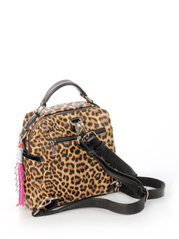 LACCOMA рюкзак Лилу-леопард рыжий эко кожа хлопок  фото 3